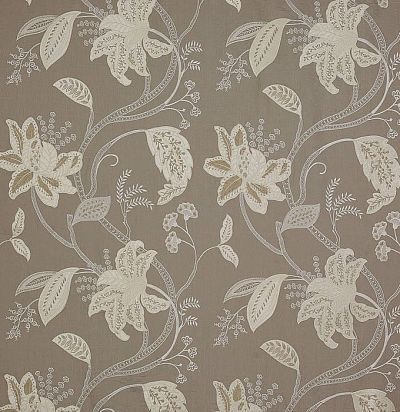 Льняная ткань с вышивкой и аппликацией F4114/01 Colefax and Fowler