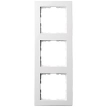 Фото: Рамка G-Classic  3-постовая, цвет белый глянцевый- Ампир Декор