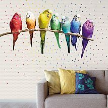 Фото: Яркие фотообои с попугаями 321518- Ампир Декор