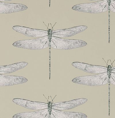 Акцентные обои со стрекозами 111241 Harlequin