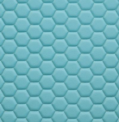 Стеганые обои бирюзово-голубые малые соты 10-002-023-00 