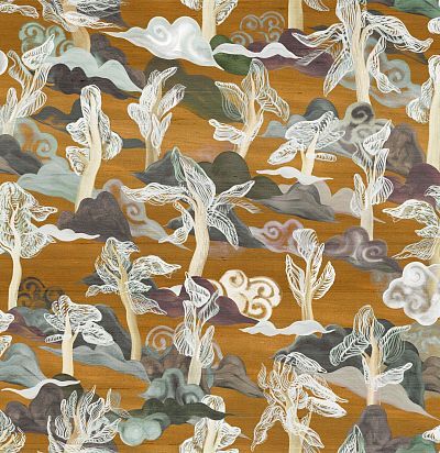 Текстильное покрытие для стен деревья в облаках 11541 ARTE