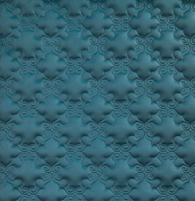 Стеганые обои  серо-голубые дизайн Дамаск 20-022-117-27 