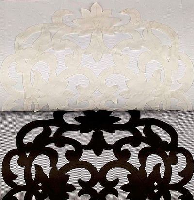 тюль-сетка с аппликацией Victoria 01  - 2