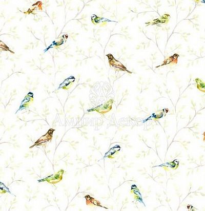 портьерная английская ткань Garden Birds Cream Voyage Decoration