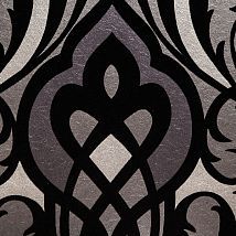 Фото: Черные обои с бархатом 341722- Ампир Декор