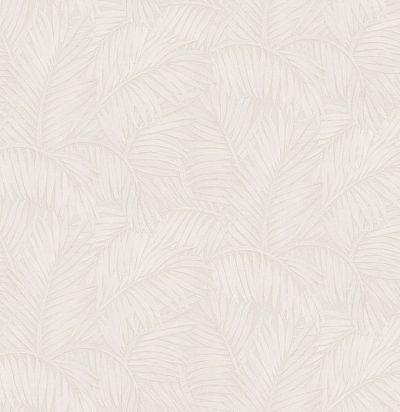 Белые обои с листьями пальмы арека 75200 ARTE