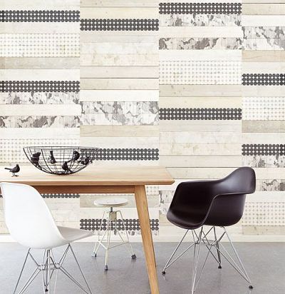 полосатое флизелиновое панно 340098  - 1