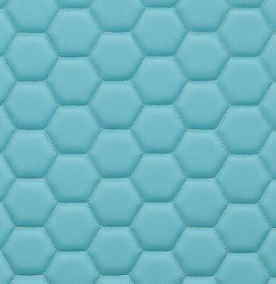 Стеганые обои бирюзово-голубые соты 20-006-023-27 