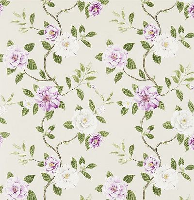 ткань из хлопка с цветочным принтом для портьер 223287 Sanderson