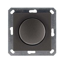 Фото: LED Диммер с накладкой 30-400W, 1gang 2way, цвет Мокко- Ампир Декор