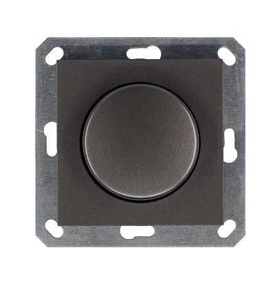 LED Диммер с накладкой 30-400W, 1gang 2way, цвет Мокко Jasmart