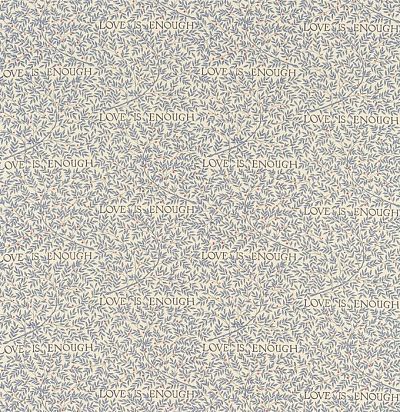 английская ткань с растительным принтом 222519 Love Is Enough China Blue Morris&Co