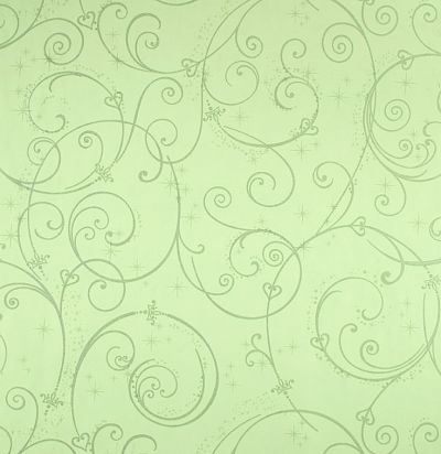 Обои зеленые с серебрянным узором DK5964 