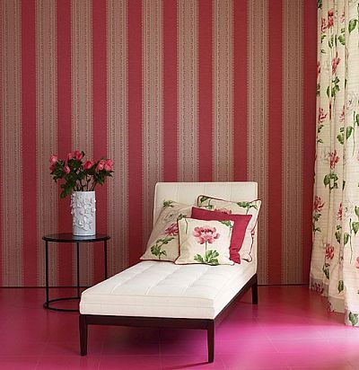 красные полосатые обои DOPWMA104 Sanderson - 1