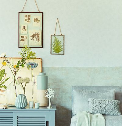 обои бледно-голубые 372516  - 1