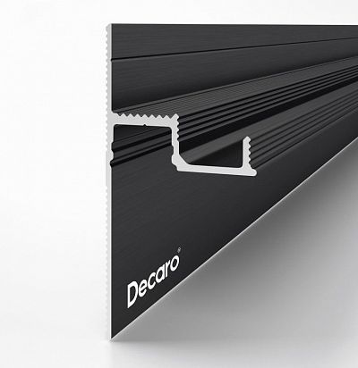Универсальный теневой профиль D001A анодированный чёрный Decaro