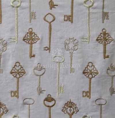 Портьерная ткань с вышивкой Gwyneth Gold Voyage Decoration