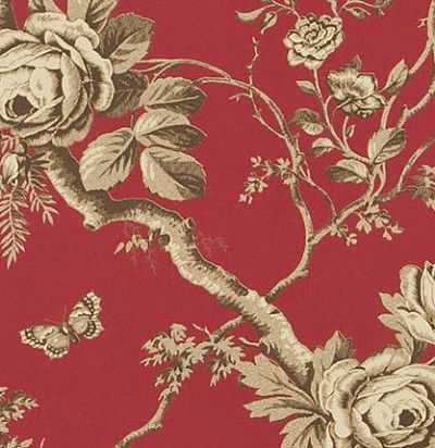 красные цветочные обои PRL027/09 