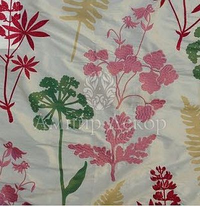 шелковая ткань с листьями 10437-41 Nobilis
