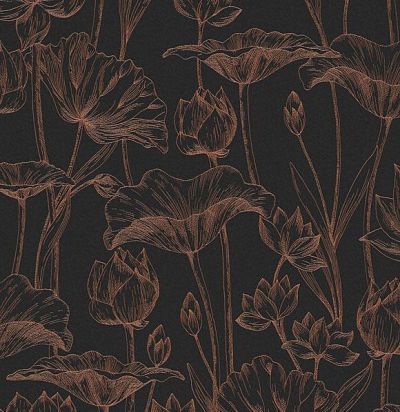 Обои современные дизайнерские нарисованные цветы LOT304 Khroma Zoom