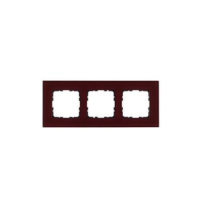Рамка 3-постовая, стекло цвет Гранатовый Jasmart