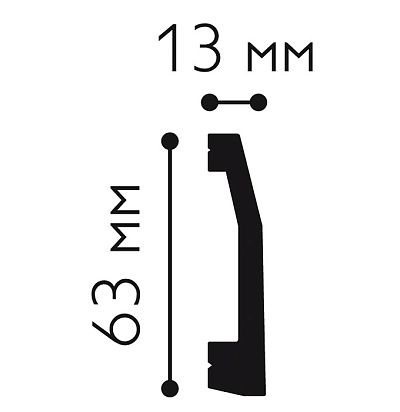 Mallers light MS125 плинтус (63х13х2000 мм) Mallers - 1
