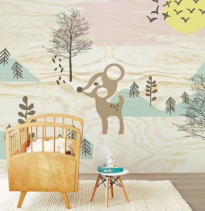 фотообои для детской с животными 354157 