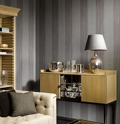 Черные обои в полоску 50100 ARTE - 1