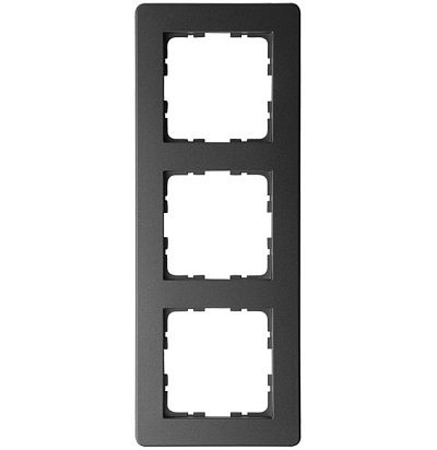 Рамка G-Flex  3-постовая, цвет черный матовый (soft touch) Jasmart