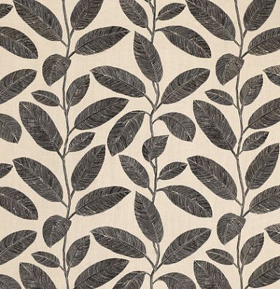 Ткань Thibaut Biscayne F95714 Komodo leaves Black and Flax 