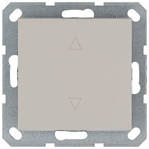 Фото: Выключатель одноклавишный для штор 10A 250V~ с накладкой, цвет Тауп- Ампир Декор