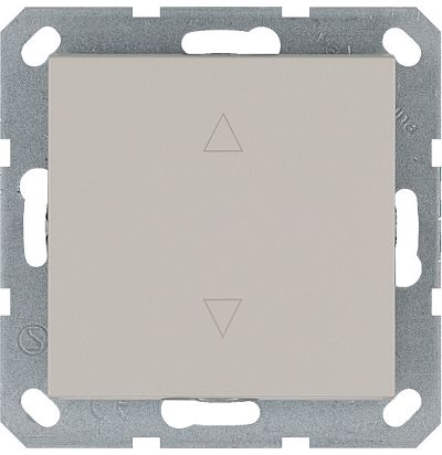 Выключатель одноклавишный для штор 10A 250V~ с накладкой, цвет Тауп Jasmart