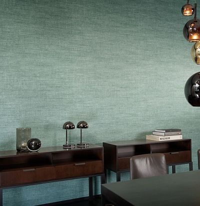 обои зеленые под лен 24515 ARTE - 1