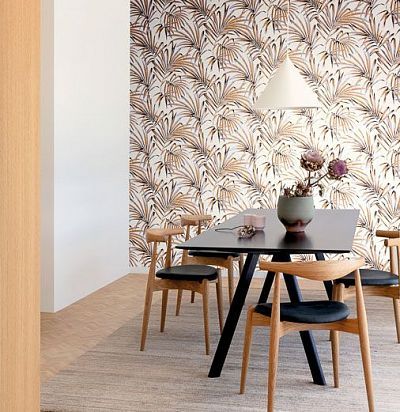 Обои современные дизайнерские крупные  листья пальмы LOT107 Khroma Zoom - 1