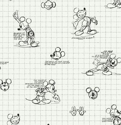 Обои черно-белые с Микки Маусом DK6083  - 2