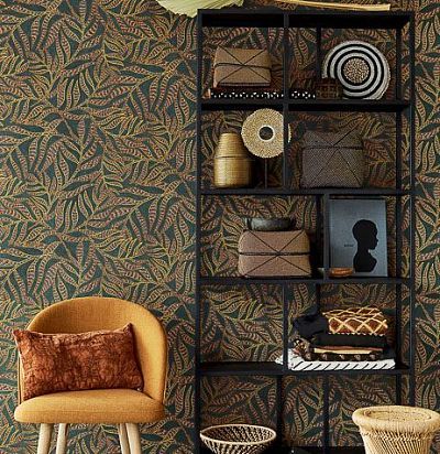 Обои с узорчатыми листьями 391553  - 1