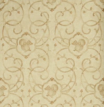 обои белки с желудями Cashiers Olive 