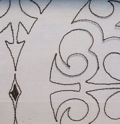 тюль-сетка с вышивкой Sabah 03 