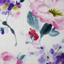 Фото: натуральная ткань с акварельным принтом 10366.40- Ампир Декор