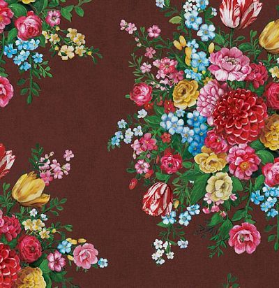 Обои с яркими цветами на темном фоне 341043 