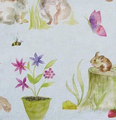 детские ткани In The Garden Aqua 