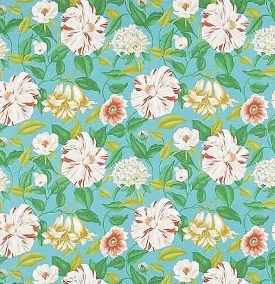 хлопковая ткань с цветочным принтом для портьер 223284 Sanderson