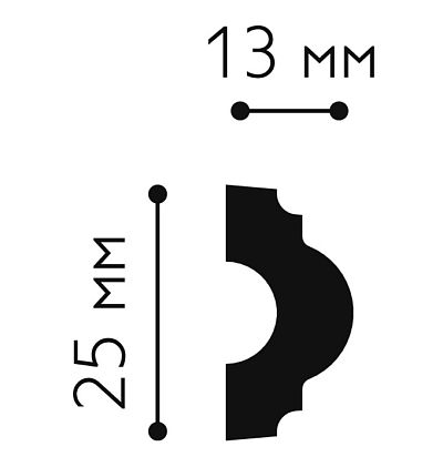MP103 молдинг (25х13х2000 мм) Mallers - 2