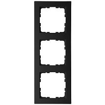 Фото: Рамка G-Classic  3-постовая, цвет черный матовый (soft touch)- Ампир Декор