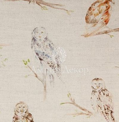 портьерная английская ткань Small Owls Linen Voyage Decoration