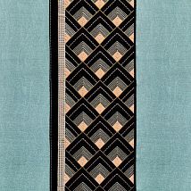 Фото: ткань современная плотная  с вышитым геометрическим узором 15467-796- Ампир Декор