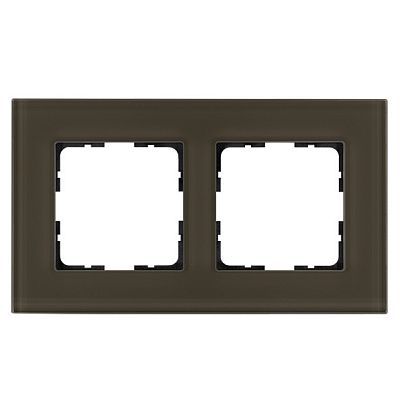 Рамка 2-постовая, стекло цвет Каперсовый Jung