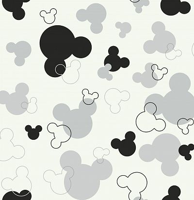 Обои черно-белые с Микки Маусом DK5929 