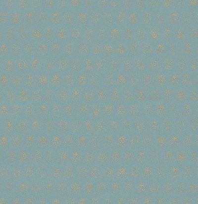 обои голубые с жучками 375032 